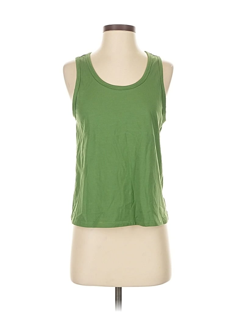 Pre-owned Athleta Sleeveless T-shirt In Green