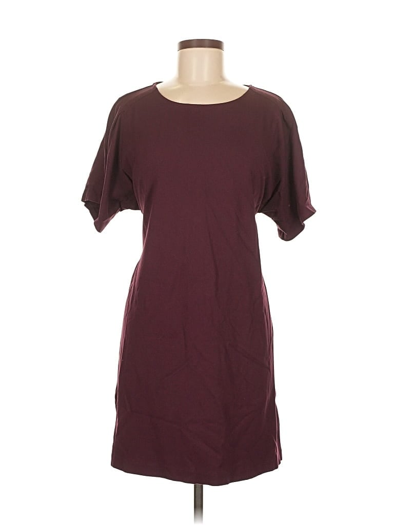 Pre-owned Express Outlet Casual Dress In Burgundy