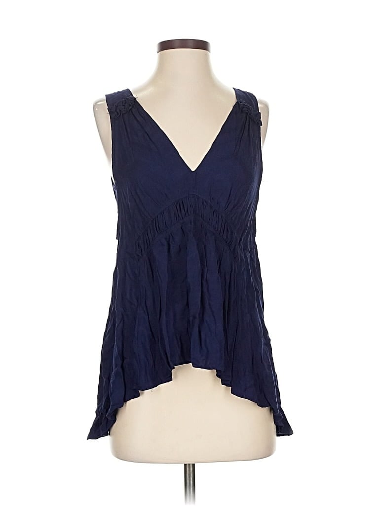 Pre-owned Maeve Sleeveless Blouse In Blue