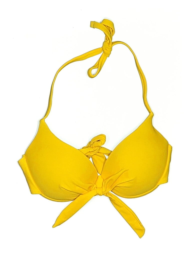 Pre-owned Unbranded Swimsuit Top Yellow Swimwear