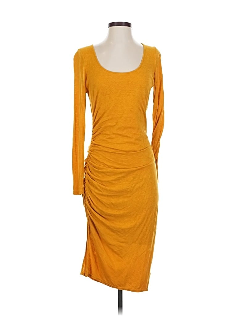 Pre-owned Three Dots Casual Dress In Yellow