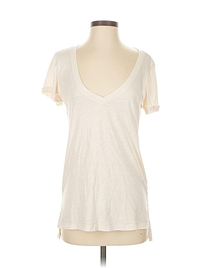 Pre-owned French Laundry Short Sleeve T-shirt In White