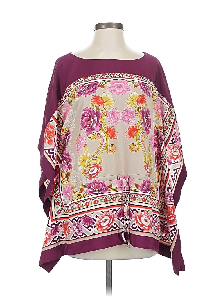 Pre-owned Dana Buchman 3/4 Sleeve Blouse In Purple