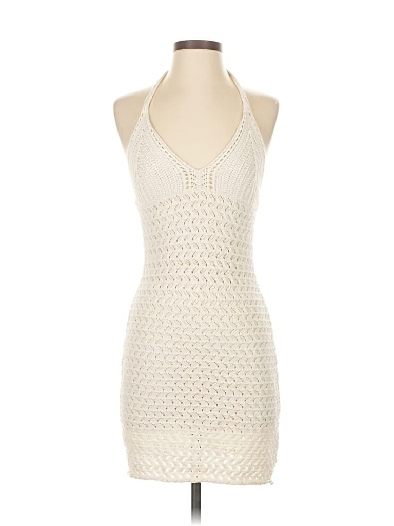 Pre-owned H&m Cocktail Dress In White