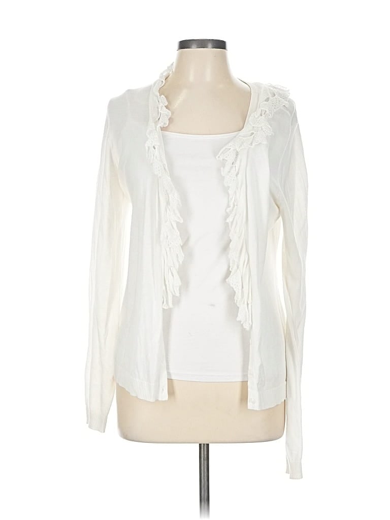 CABI Pre-owned Cardigan Sweater In White