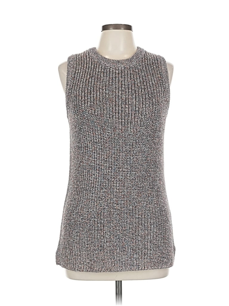 Pre-owned Ella Moss Sweater Vest In Gray