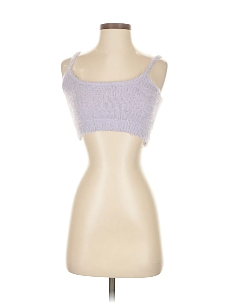 Pre-owned Garage Sleeveless Top Purple Sweetheart Neckline Tops