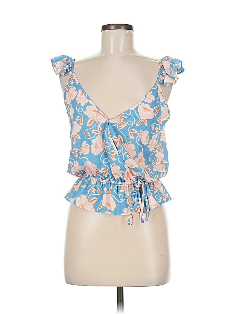 Pre-owned Blue Life Sleeveless Blouse In Blue