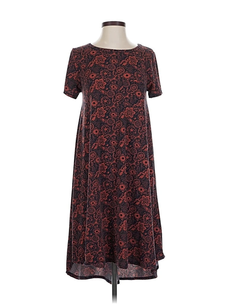 Pre-owned Lularoe Casual Dress In Brown