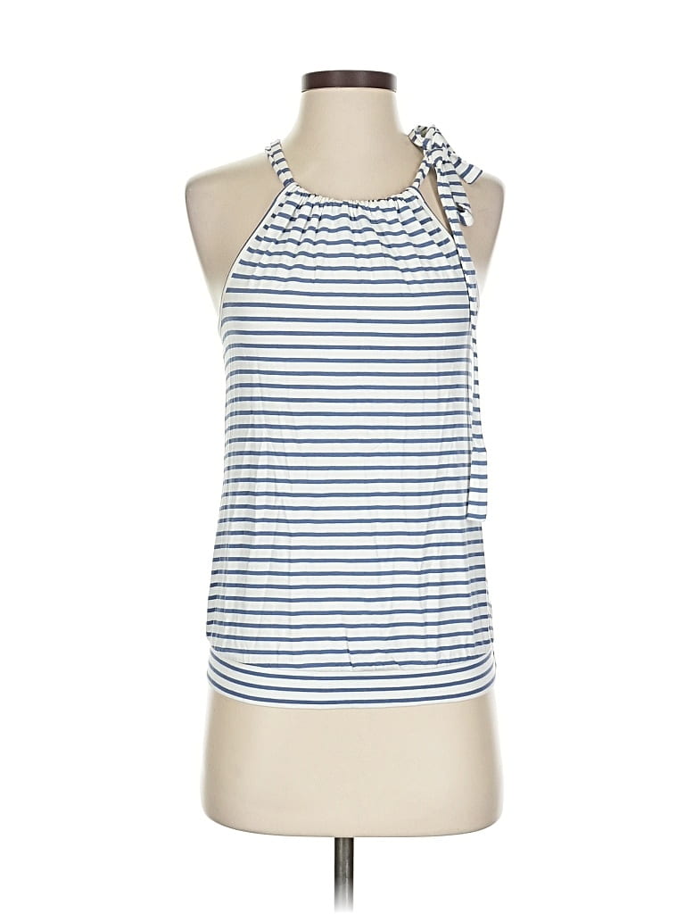 Pre-owned The Limited Sleeveless Top Blue Halter Neckline Tops