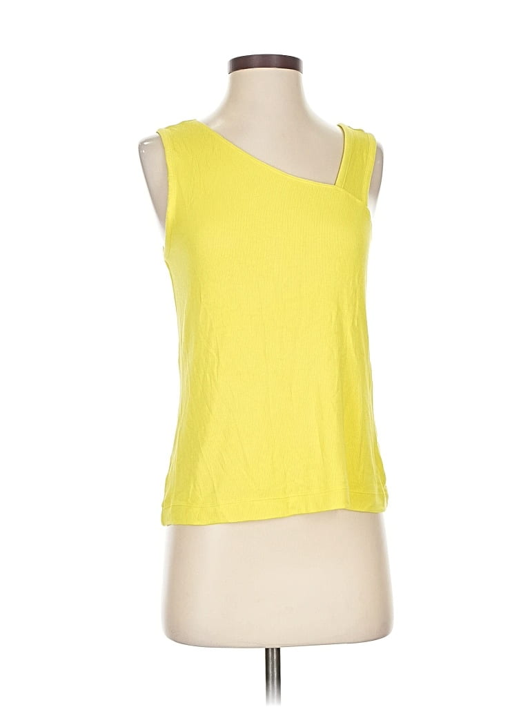 Pre-owned Cabi Sleeveless Top Yellow Scoop Neck Tops