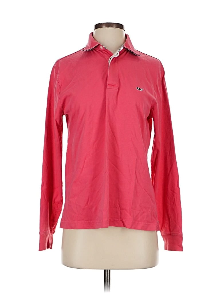Click to view more detailed imagery on our partner's website Pre-owned Vineyard Vines Long Sleeve Polo Shirt In Red