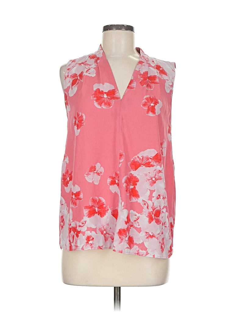 Pre-owned Tahari Sleeveless Blouse In Pink