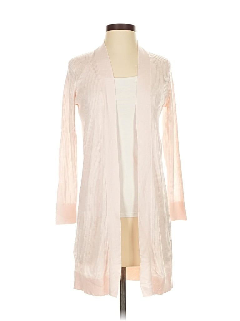 Pre-owned Ann Taylor Loft Cardigan Sweater In White