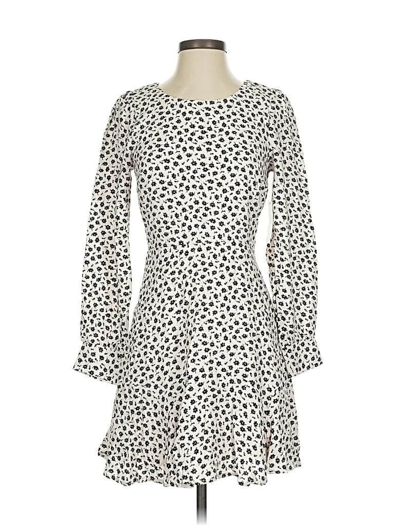 Pre-owned Row A Casual Dress In White