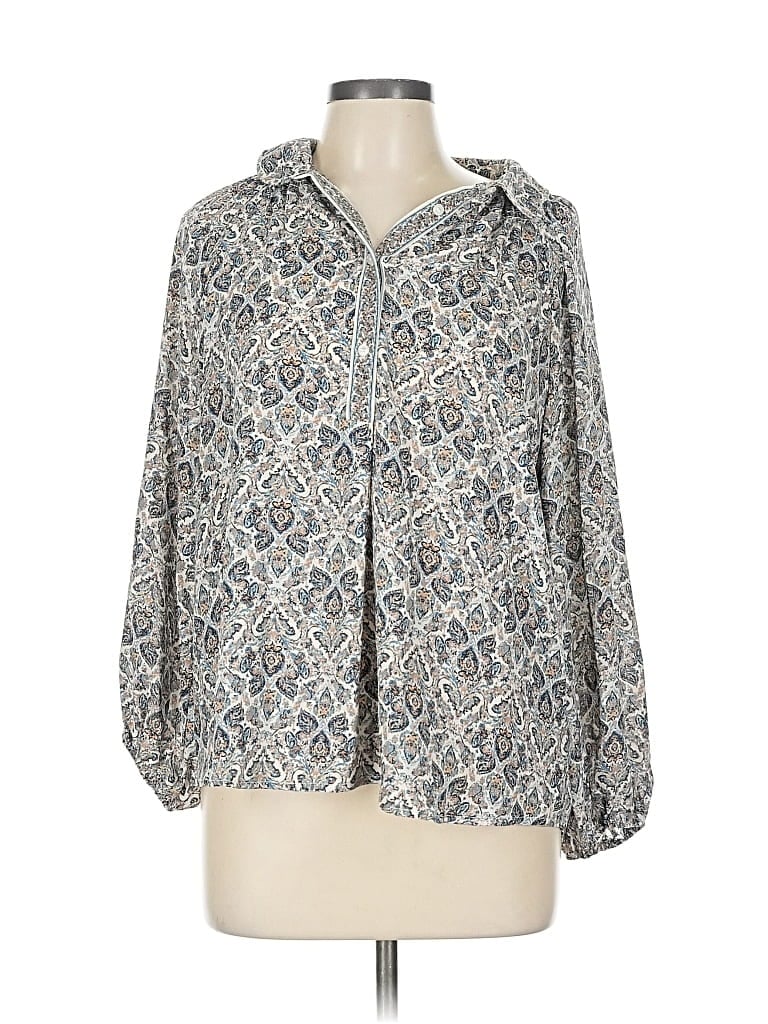 Pre-owned Max Studio 3/4 Sleeve Blouse In Blue