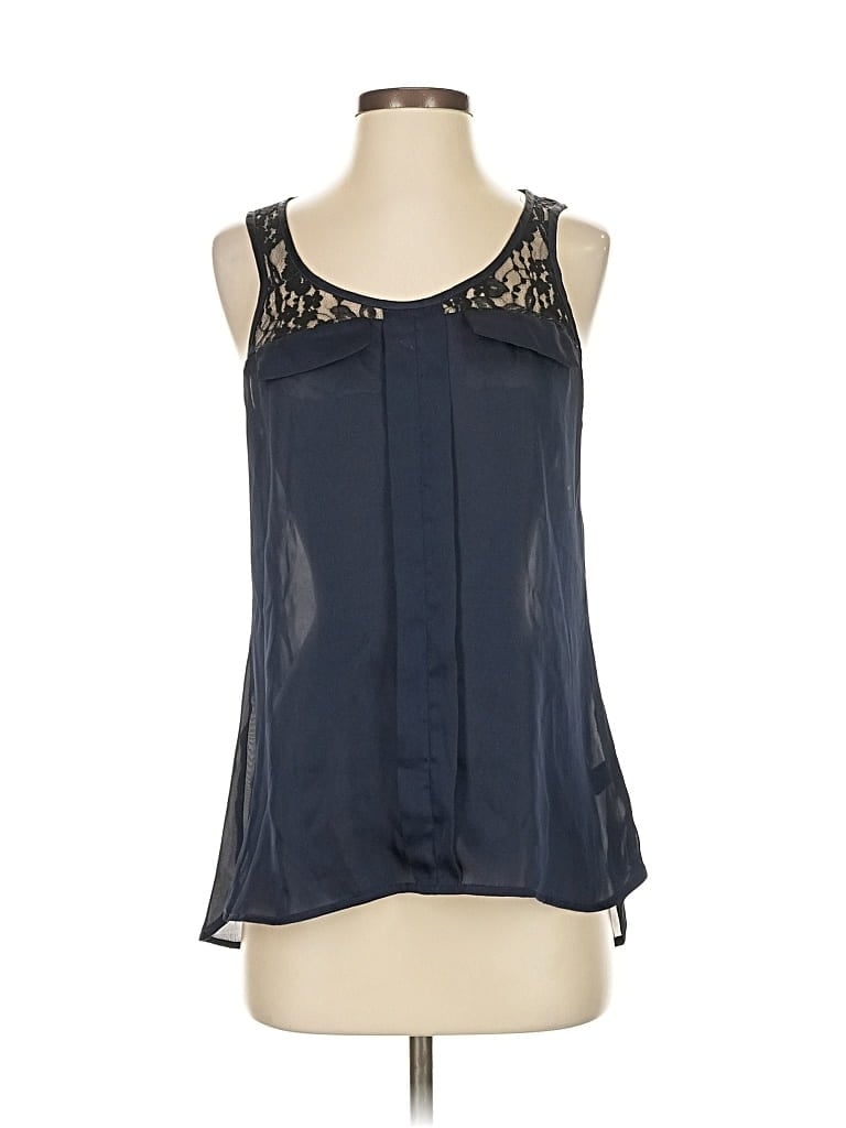 Pre-owned Express Sleeveless Blouse In Blue