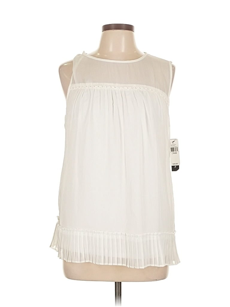 Ab Studio Sleeveless Blouse In White