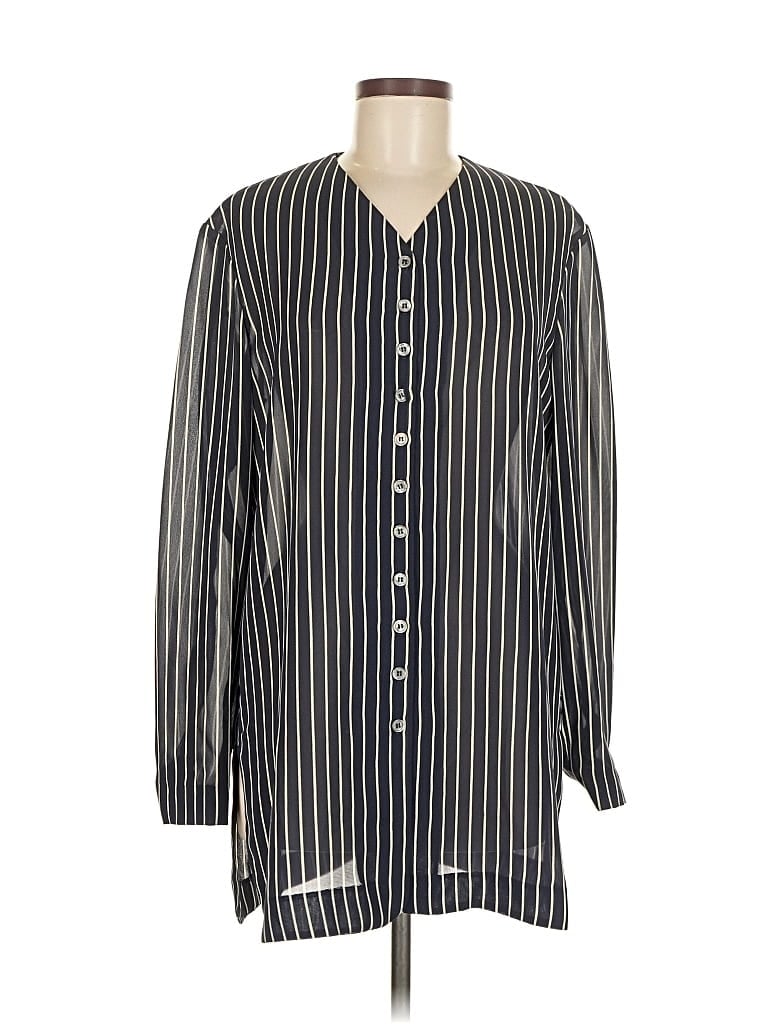 Pre-owned Liz Claiborne Collection Long Sleeve Blouse In Black