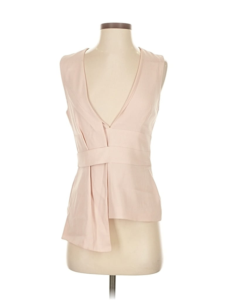 Pre-owned Intermix Sleeveless Blouse In Brown