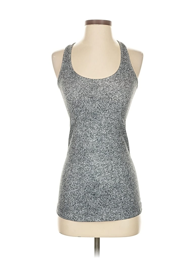 Pre-owned Lululemon Athletica Tank Top Gray Halter Neckline Tops