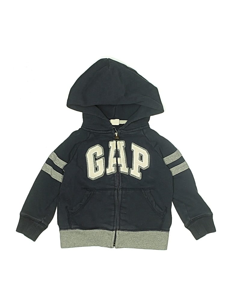 Pre-owned Baby Gap Kids' Zip Up Hoodie In Gray