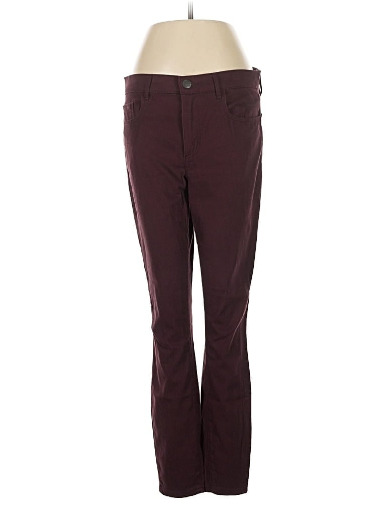 Pre-owned Ann Taylor Loft Dress Pants In Burgundy