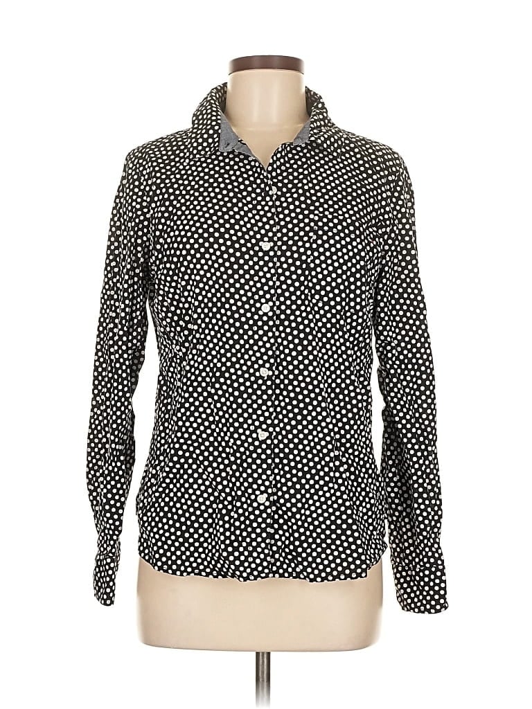 Pre-owned Tommy Hilfiger Long Sleeve Blouse In Black
