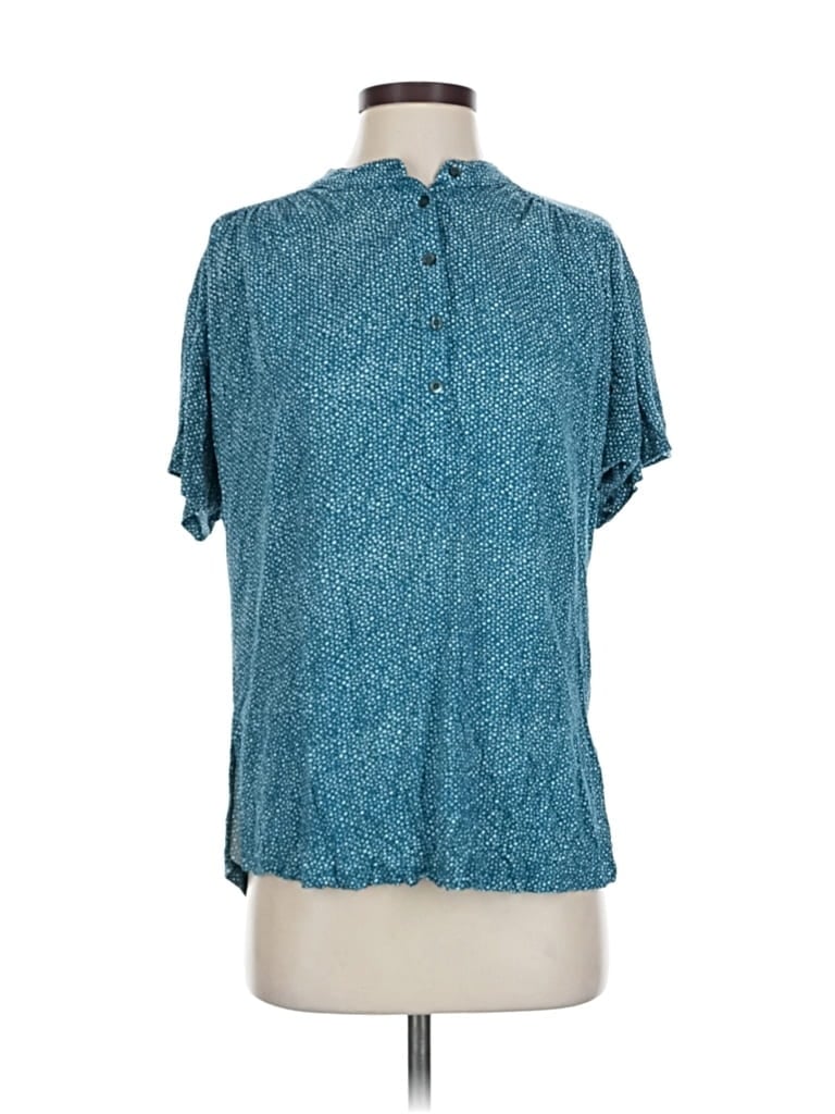 MAEVE BY ANTHROPOLOGIE Pre-owned Short Sleeve Blouse In Blue