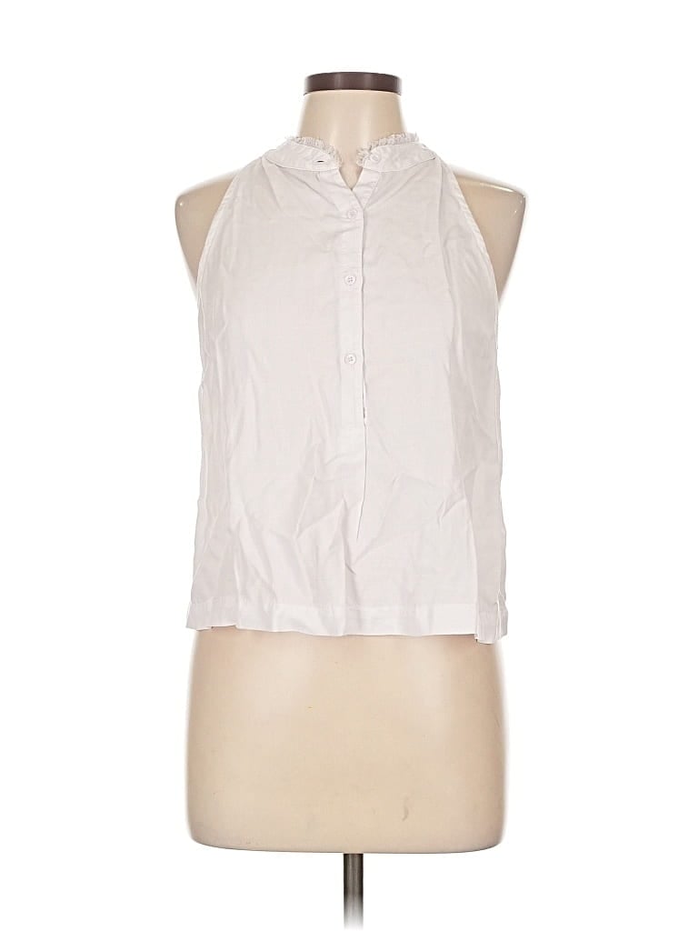 Bella Dahl Sleeveless Button Down Shirt In White