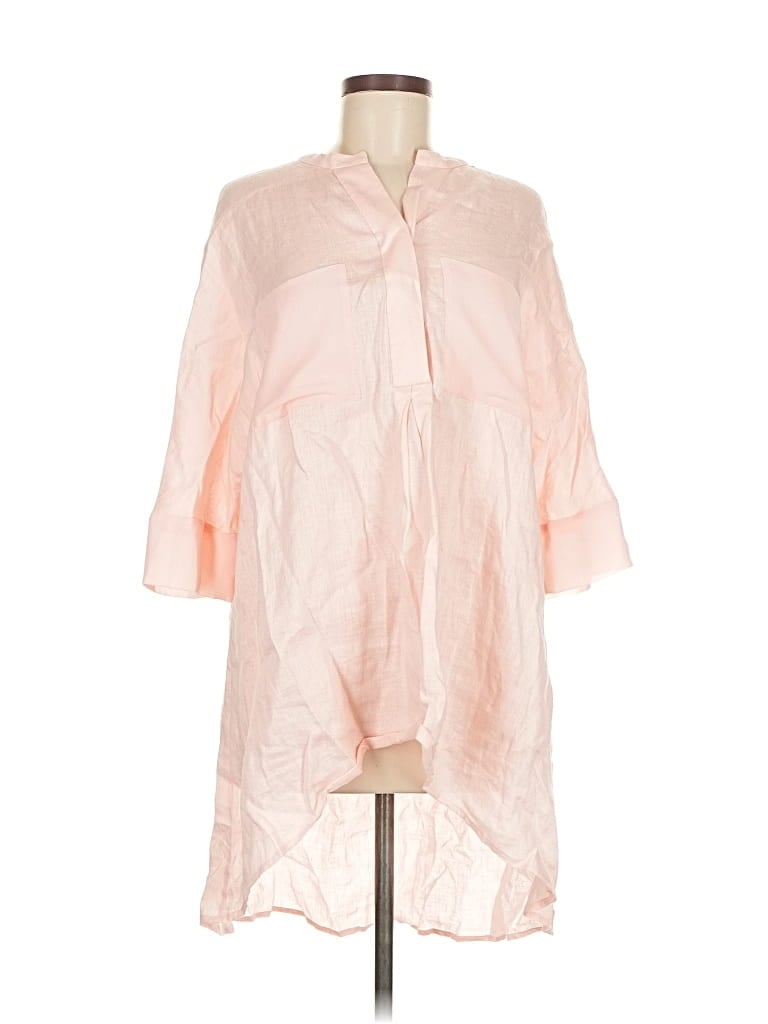 Pre-owned Anne Klein 3/4 Sleeve T-shirt In Pink