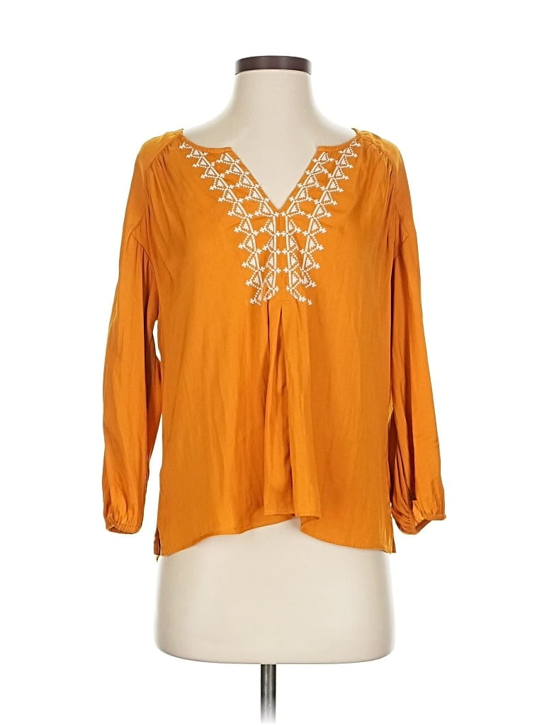Pre-owned Dolan 3/4 Sleeve Blouse In Orange