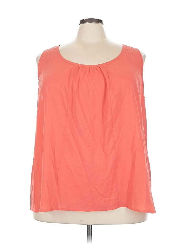 Click to view more detailed imagery on our partner's website Pre-owned Sejour Sleeveless Blouse In Orange