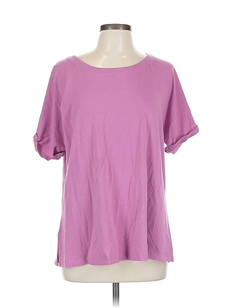 Click to view more detailed imagery on our partner's website Pre-owned Isaac Mizrahi Live Short Sleeve T-shirt In Purple