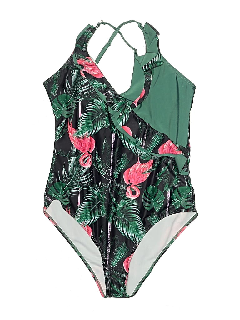 Pre-owned Unbranded One Piece Swimsuit In Green