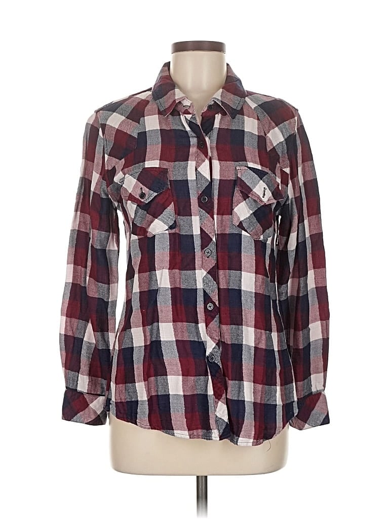 Pre-owned Rails Long Sleeve Button Down Shirt In Burgundy