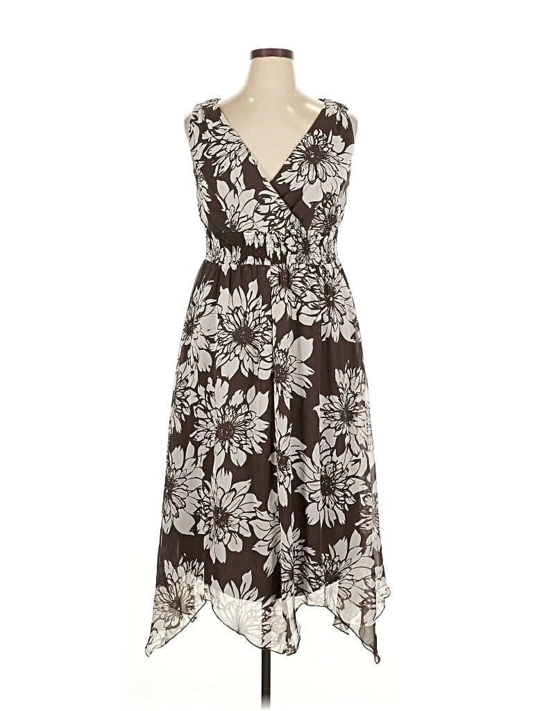 Pre-owned Lane Bryant Casual Dress In Brown