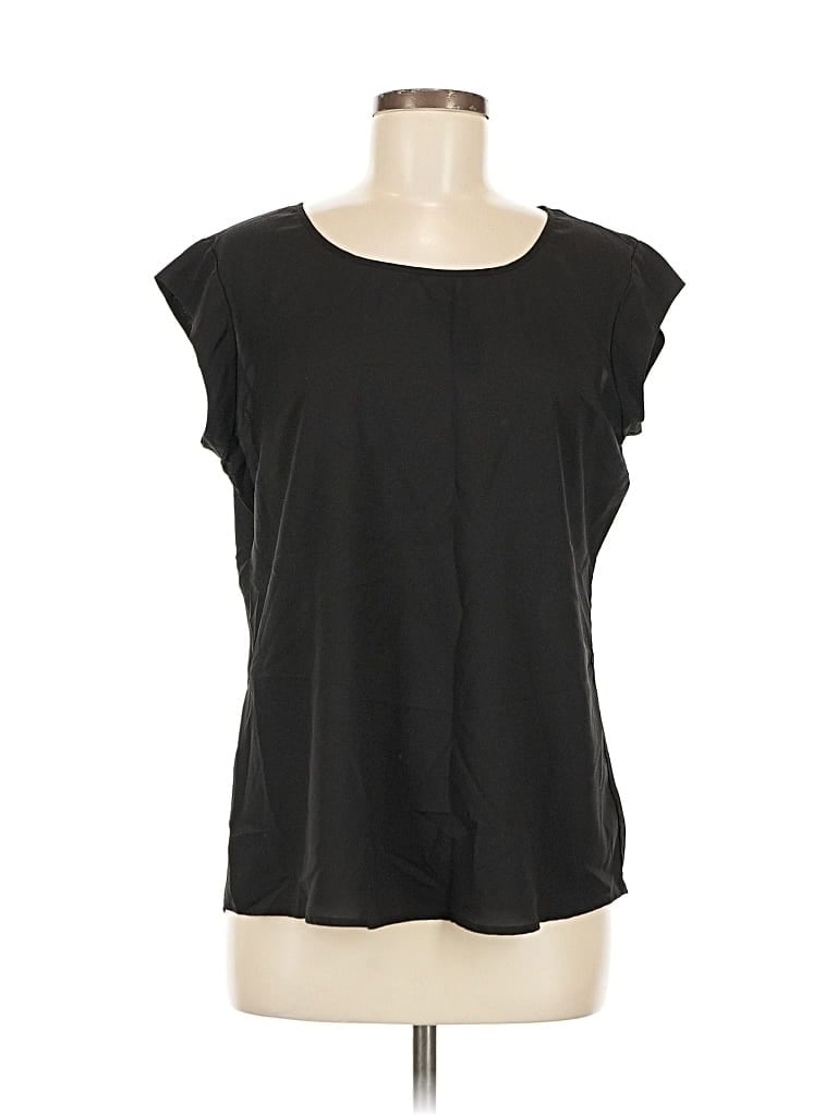 Pre-owned The Limited Short Sleeve Top Black Scoop Neck Tops