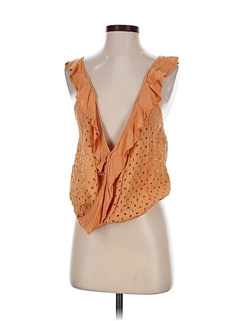 Pre-owned Free People Sleeveless Blouse In Orange