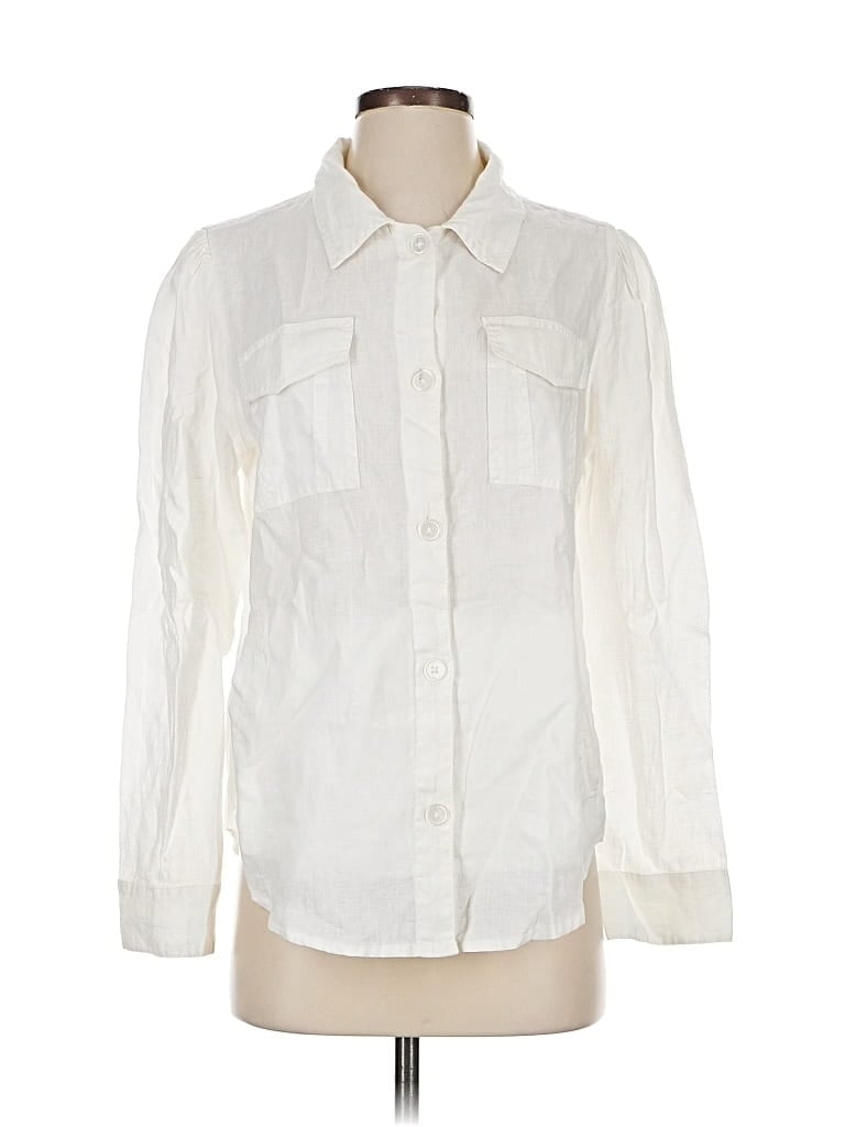 Click to view more detailed imagery on our partner's website Pre-owned Michael Stars Long Sleeve Button Down Shirt In White