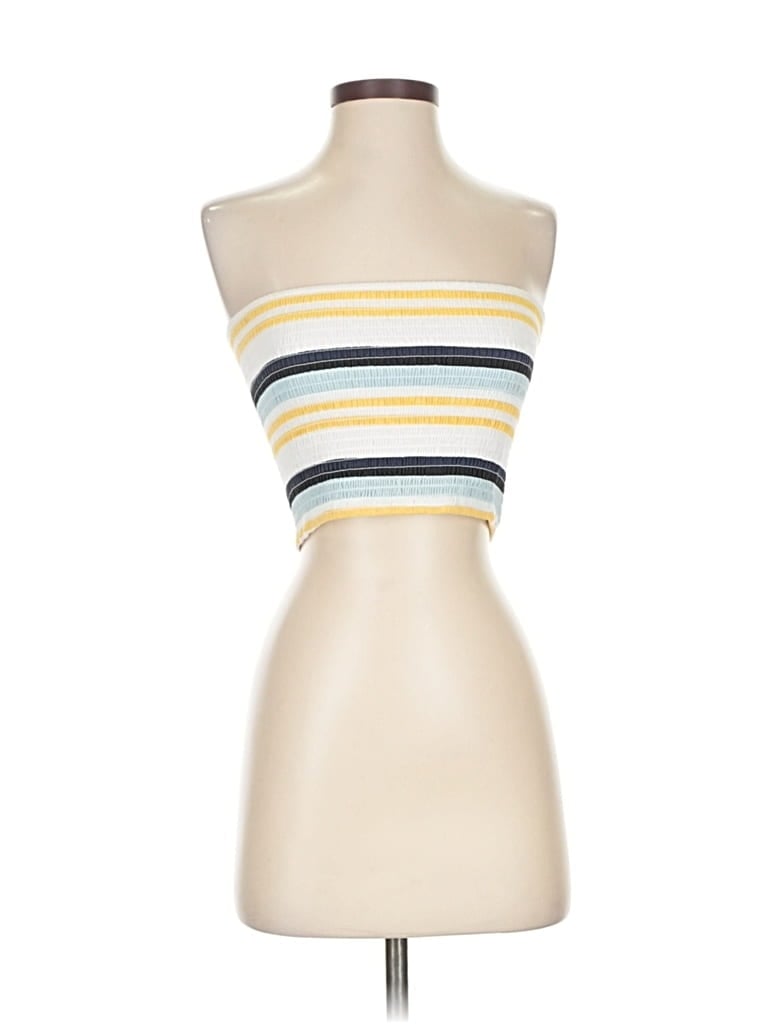 Pre-owned Me To We Tube Top Yellow Strapless Neckline Tops