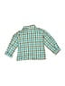 Bella Bliss 100% Cotton Checkered-gingham Teal Long Sleeve Button-Down Shirt 18-24 MO / 24 MO - photo 2