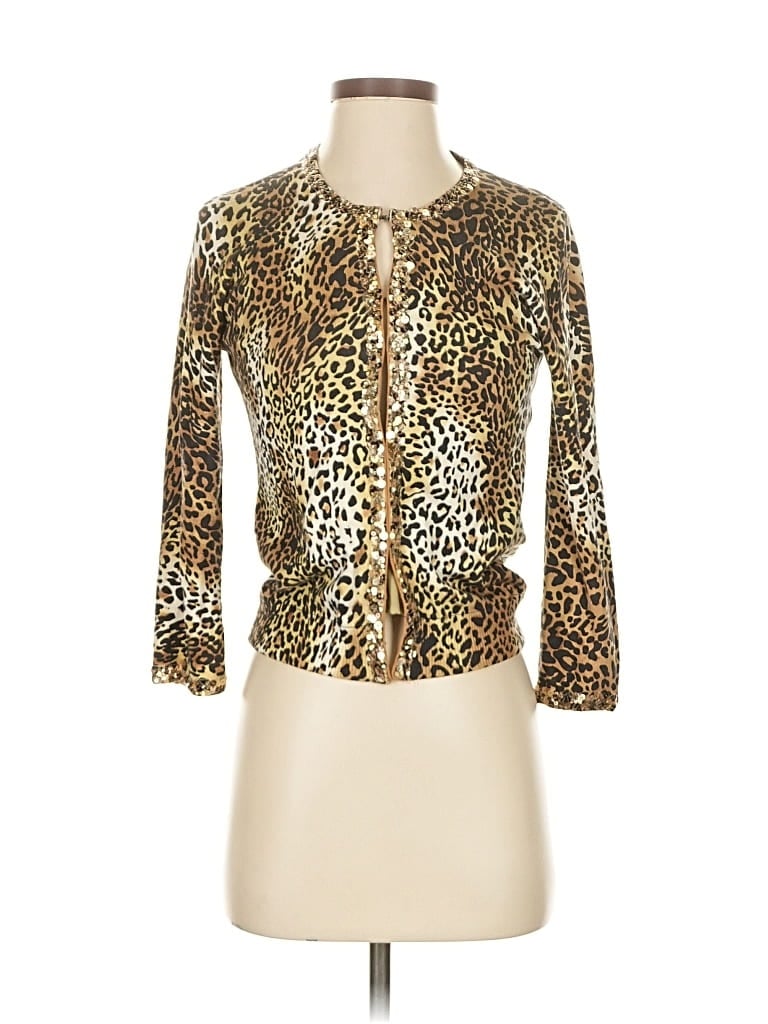 ECI Pre-owned Cardigan Sweater In Gold