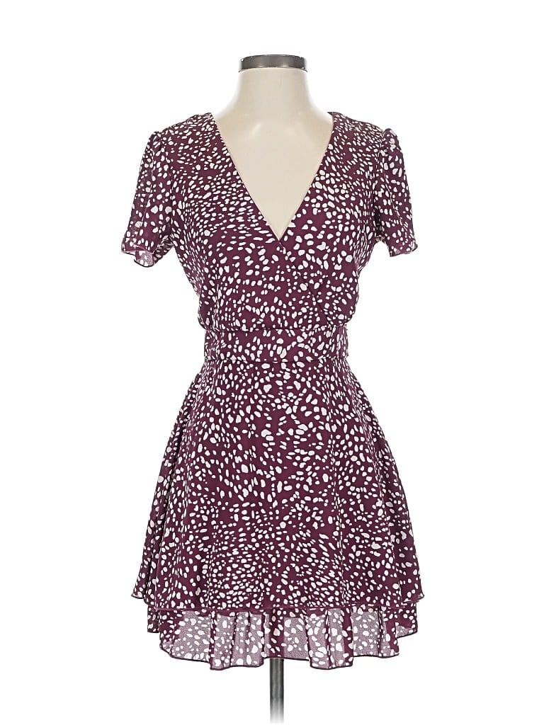 Pre-owned Emerald Sundae Casual Dress In Burgundy