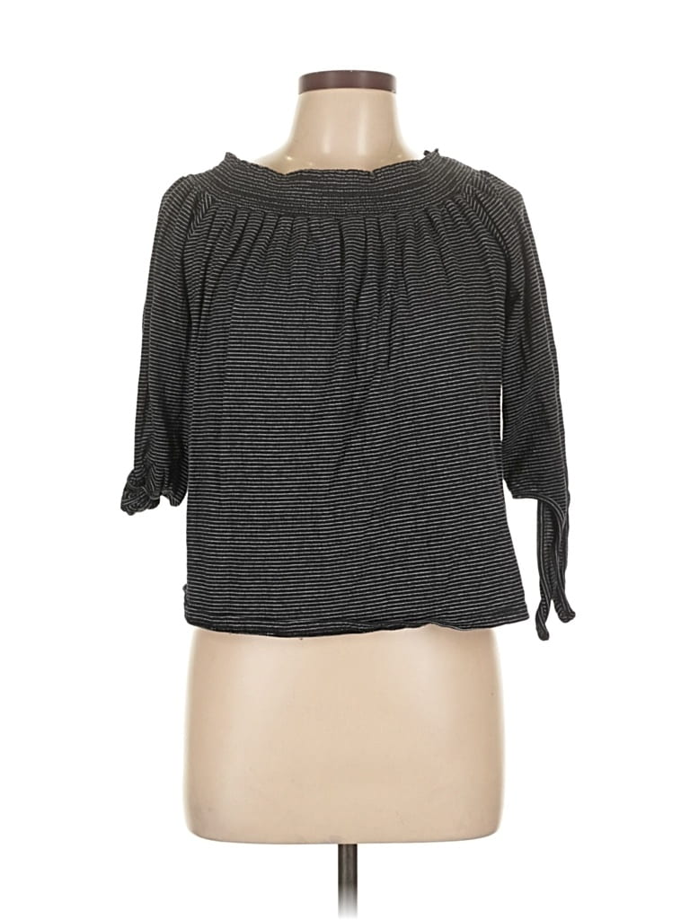 Pre-owned Pebble And Stone 3/4 Sleeve T-shirt In Gray