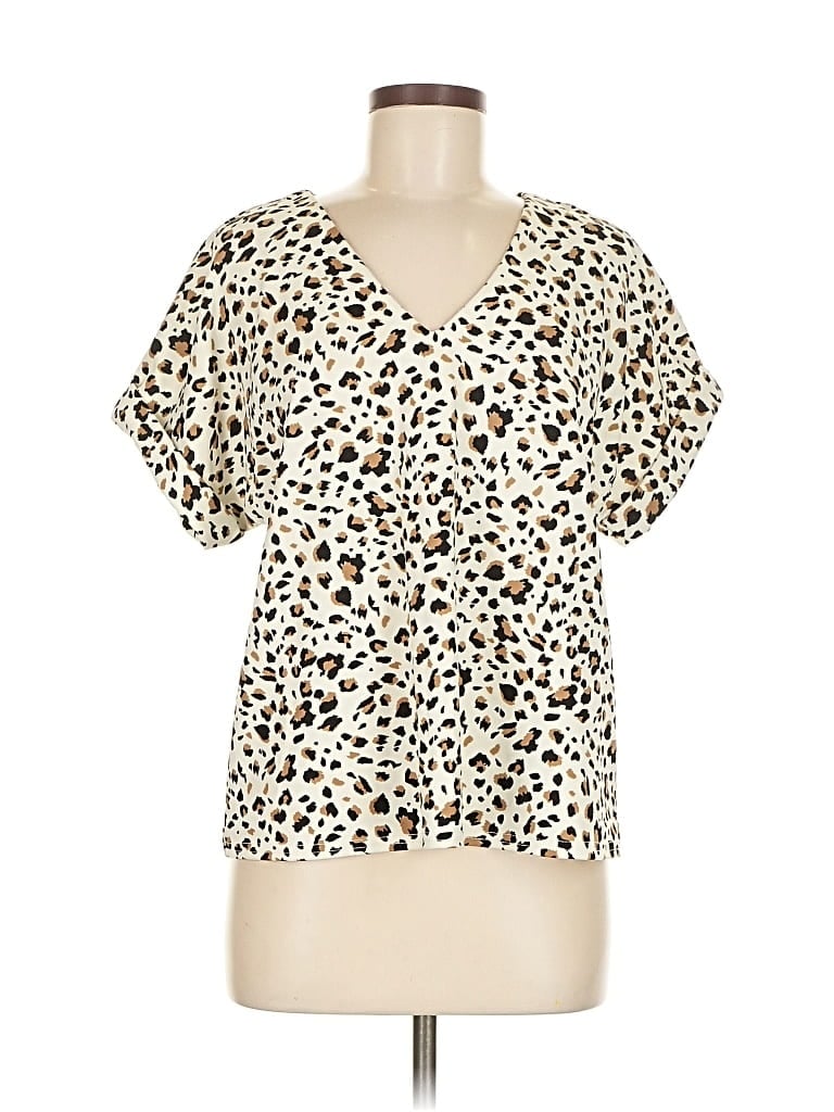 MELLODAY Pre-owned Short Sleeve Blouse In White