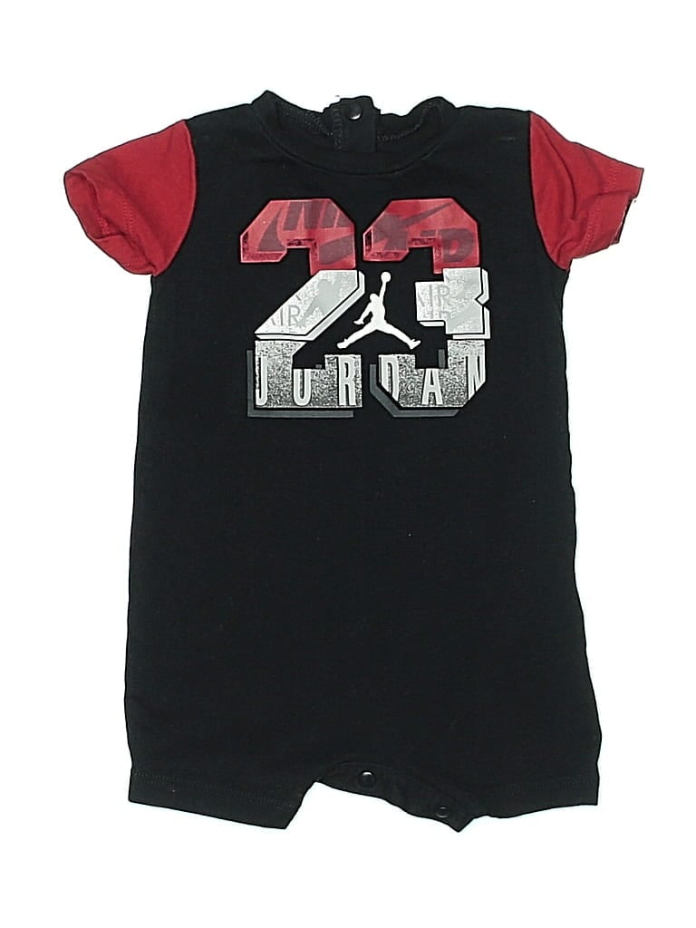 Pre-owned Air Jordan Babies' Short Sleeve Onesie In Black