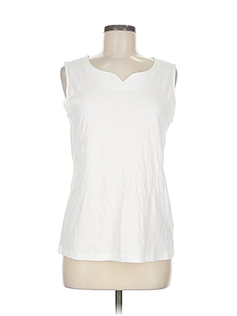 Click to view more detailed imagery on our partner's website Pre-owned Style & Co Sleeveless T-shirt In White