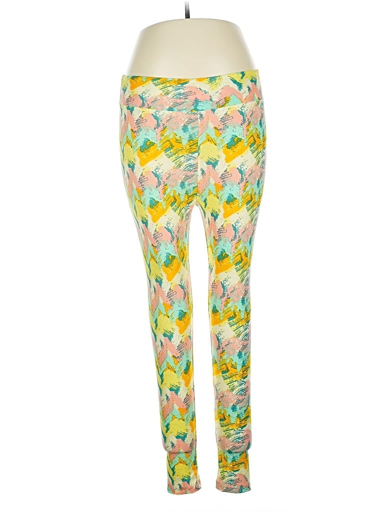 Pre-owned Lularoe Active Pants In Yellow