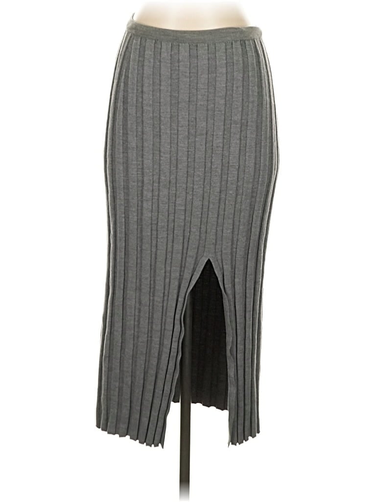 Pre-owned Theory Formal Skirt In Gray